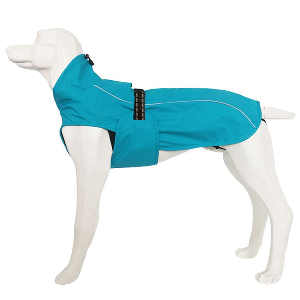 Hiheart Big Dog Raincoats with Reflective Stripes Yellow 4XL+ Animals & Pet Supplies > Pet Supplies > Dog Supplies > Dog Apparel Daai Apparel Co LTD 4XL Blue