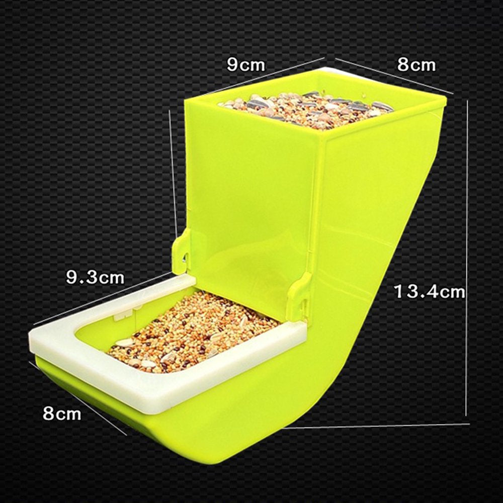 Visland Automatic Bird Feeder -No-Mess Bird Feeder,Parrot Feeder Cage Accessories for Budgerigar Canary Cockatiel Finch Parakeet Seed Food Container Animals & Pet Supplies > Pet Supplies > Bird Supplies > Bird Cage Accessories Visland