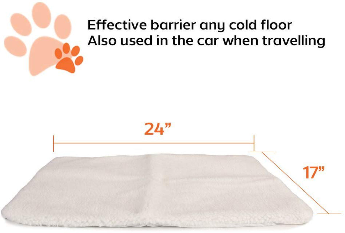 PARTYSAVING PET Palace Self Heating Snooze Pad Pet Bed Mat for Pets Cats Dogs and Kittens for Travel or Home, White, Medium, WMT1087 Animals & Pet Supplies > Pet Supplies > Cat Supplies > Cat Beds PARTYSAVING