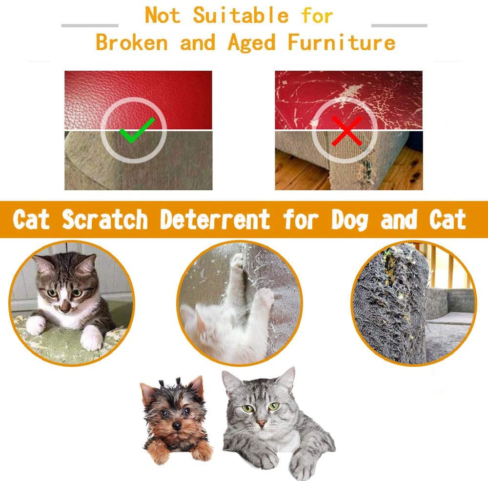 Furniture Protectors from Cat,Anti Cats Scratch Guards Deterrent Training Tape, anti Scratching Protection, Double Sided Tape, Best Choice to Protect Your Furniture from Your Loved Pet(10 XL PCS) Animals & Pet Supplies > Pet Supplies > Cat Supplies > Cat Furniture BINARY BARN