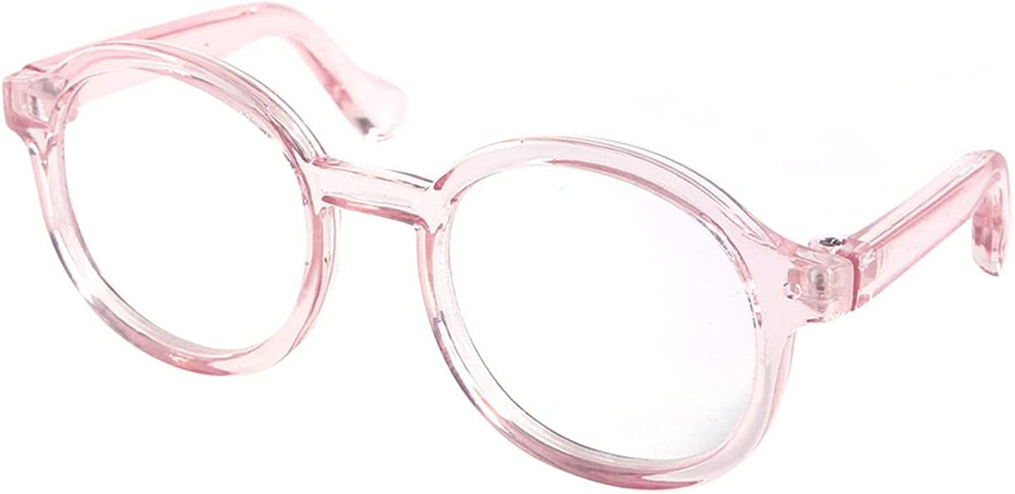 Funny Cat Sunglasses Dog Glasses Metal Retro Pet Glasses Puppy Glasses Transparent Frame for Halloween Costume Photos Props Cosplay Animals & Pet Supplies > Pet Supplies > Dog Supplies > Dog Apparel PetPhindU Pink One Size