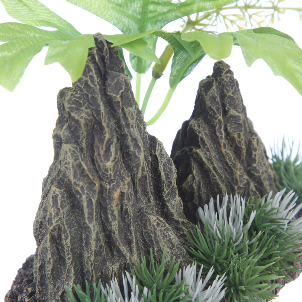 Marina Double Rock and Plant Aquarium Decoration, Medium Animals & Pet Supplies > Pet Supplies > Fish Supplies > Aquarium Decor Hagen