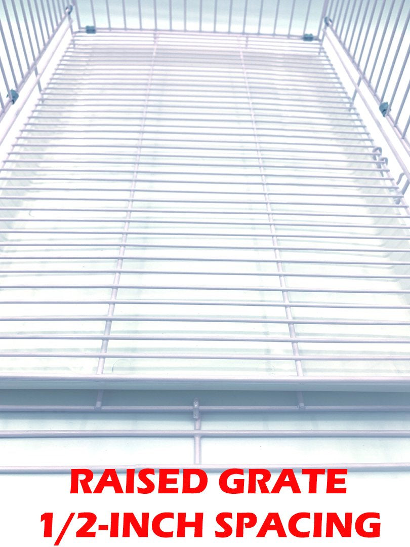 LARGE 24" Metal Foldable Bird Parrot Travel Veterinary Carrier Wire Cage with Wooden Stand Perch and Stainless Steel Dishes Animals & Pet Supplies > Pet Supplies > Bird Supplies > Bird Cages & Stands Mcage