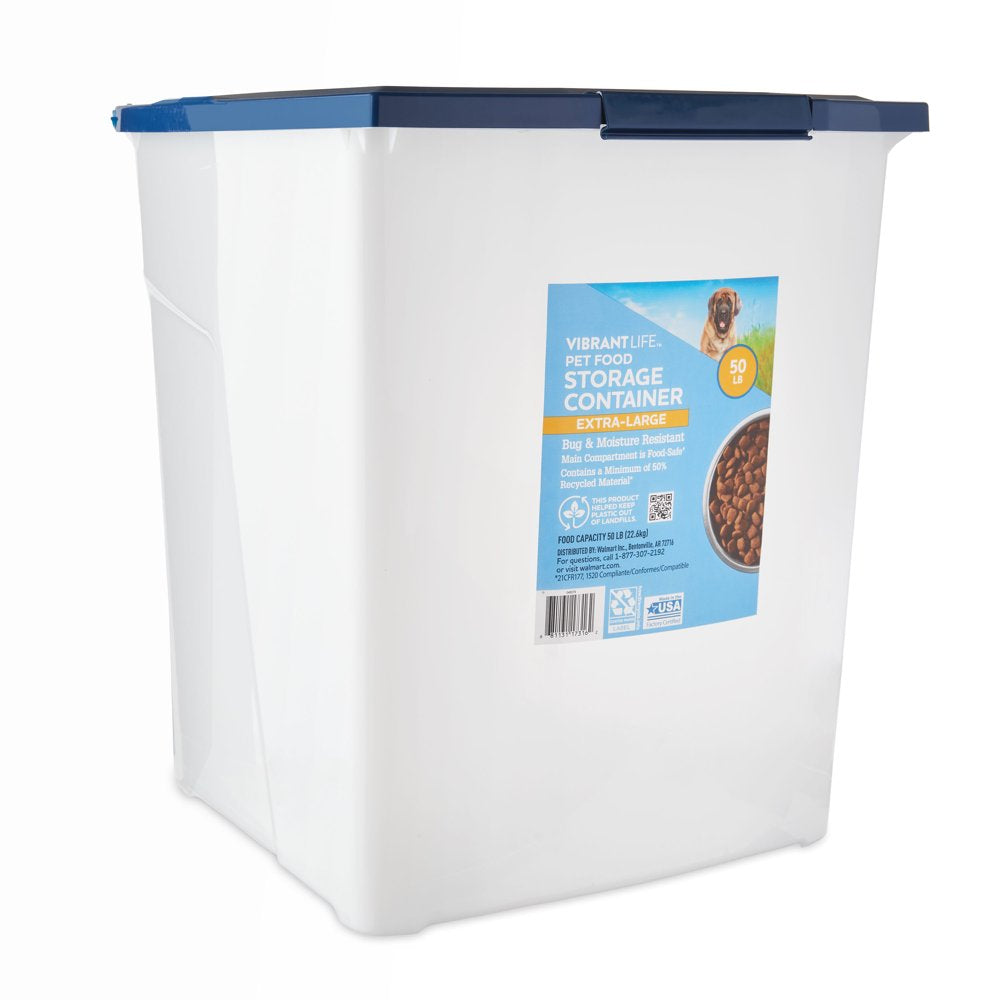 Vibrant Life Dog Food Container, Large, 25-Lb Capacity Animals & Pet Supplies > Pet Supplies > Small Animal Supplies > Small Animal Food Olivet International Inc. 50 lbs