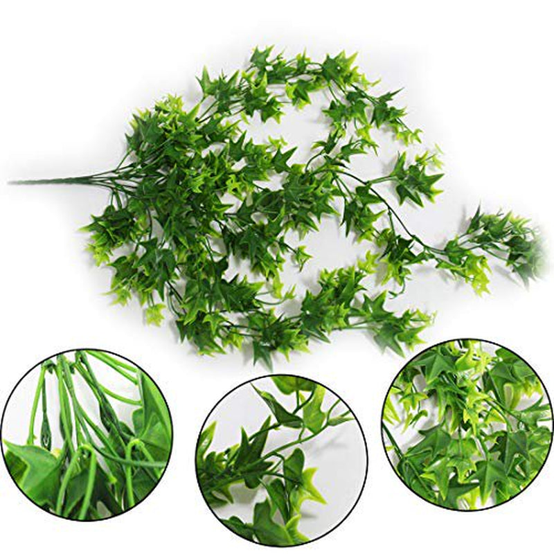 Kathson Reptile Plastic Plants Habitat Décor Artificial Fake Leaves Habitat Amphibian Accessories Animals & Pet Supplies > Pet Supplies > Reptile & Amphibian Supplies > Reptile & Amphibian Habitats Kathson