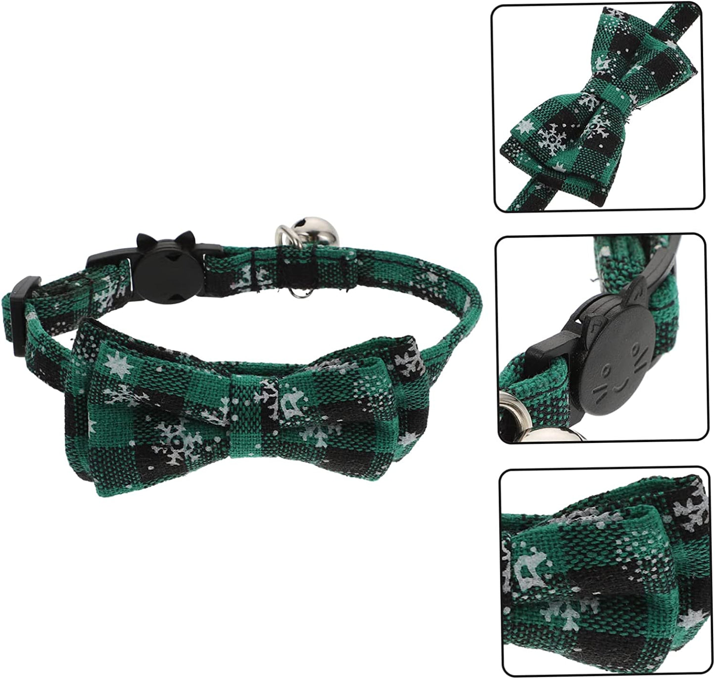 LIFKICH 1Pc Bow Costume Collars with Printing Tie Cosplay Design Green Classic Neck Xmas Cat Cute Collar Puppy Dog Accessories Bandana Neckband Decorative Festival Themed Christmas Belt Animals & Pet Supplies > Pet Supplies > Dog Supplies > Dog Apparel LIFKICH
