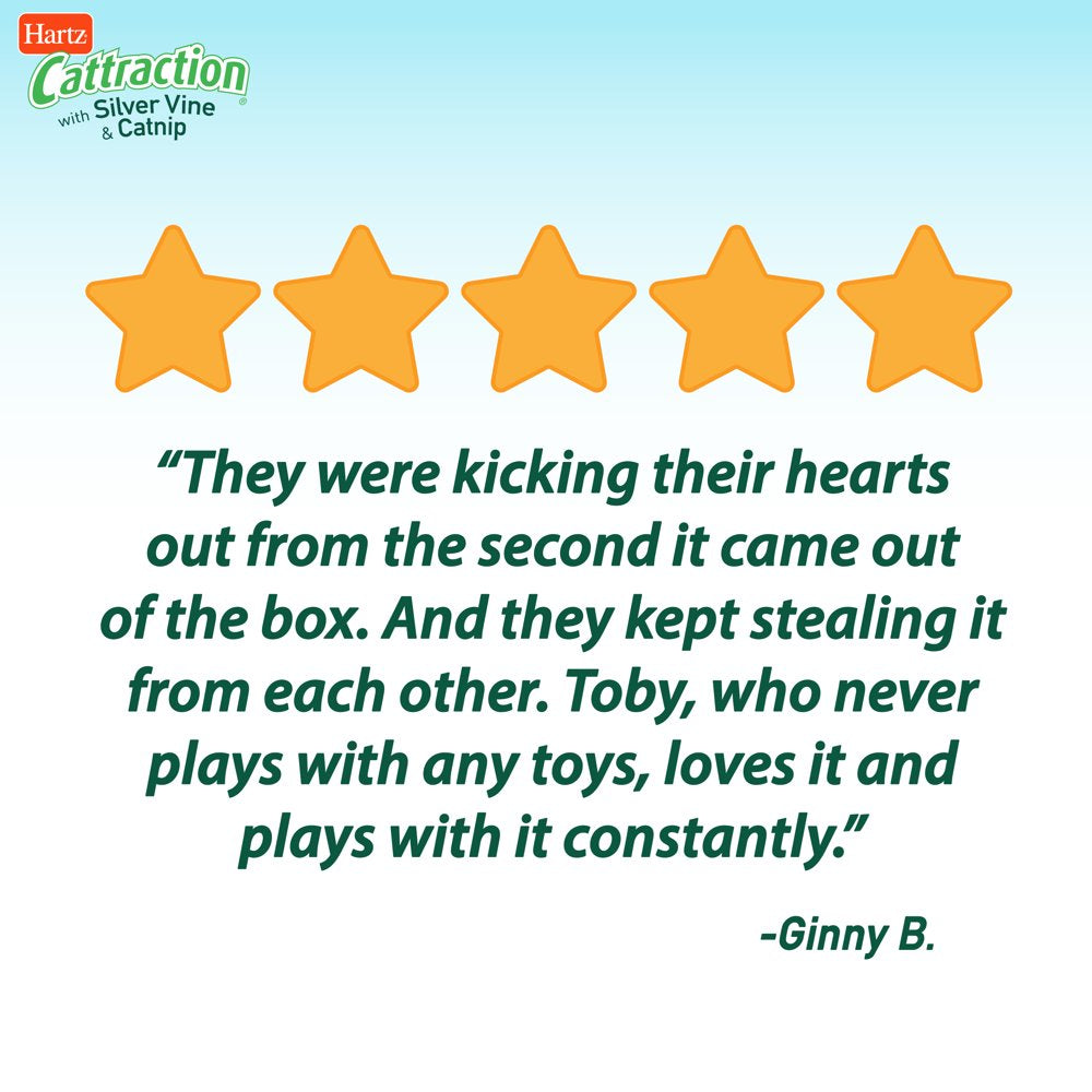 Hartz Cattraction Gator Scratch Cat Toy with Silver Vine and Catnip, Color May Vary Animals & Pet Supplies > Pet Supplies > Cat Supplies > Cat Toys Hartz Mountain Corp.