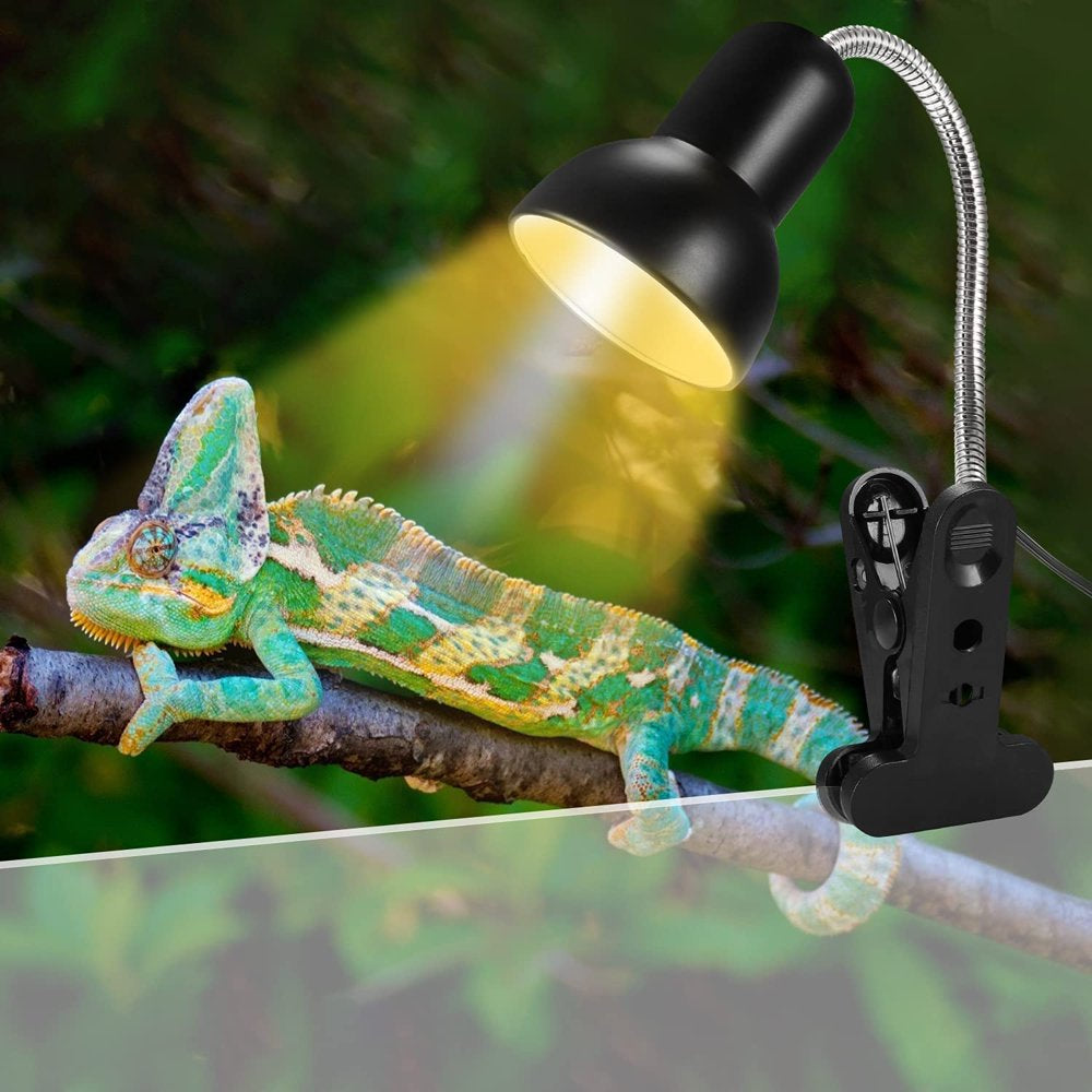 Simple Deluxe Reptile Heat Lamp 25W/50W UVA UVB Full Spectrum Adjustable Basking Spot Light with Dimmable Switch and Heavy-Duty Clamp, for Turtle Tank Reptile Amphibians Pets Simple Deluxe