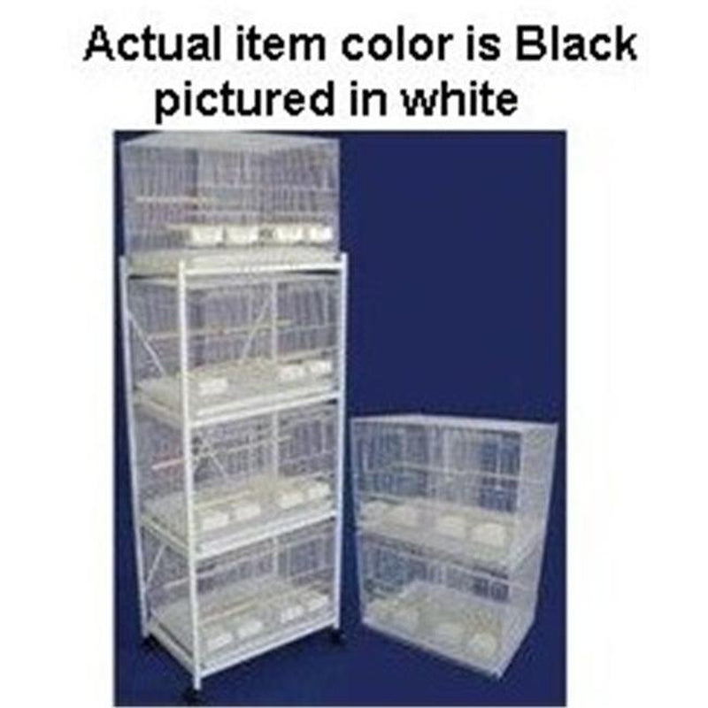 Six Small Bird Breeding Cages with Divider and One 4 Tier Stand in Black Animals & Pet Supplies > Pet Supplies > Bird Supplies > Bird Cages & Stands Peticare
