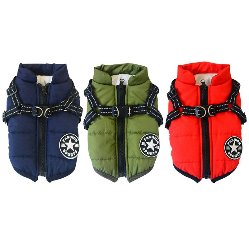 Small Dog Vest Harness, Pet Dog Sweater Bomber Jacket Coat Puppy Winter Padded Outfit Apparel,Green,S Animals & Pet Supplies > Pet Supplies > Dog Supplies > Dog Apparel LINKABC M Navy Blue