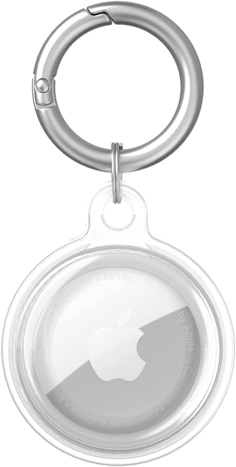 Aicase Case for Airtag with Keychain Ring, Protective Leather Holder Tracker Cover with Keyring Compatible with Apple New Air Tag 2021 for Pets, Keys, Luggage, Backpacks Electronics > GPS Accessories > GPS Cases AICase Transparent(TPU)