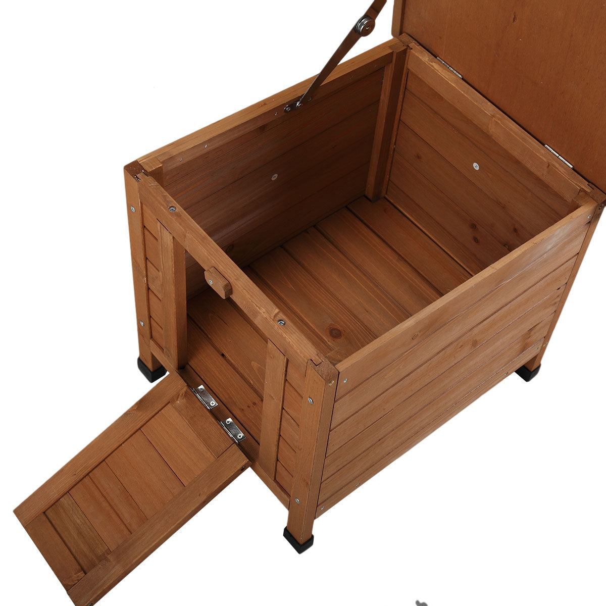 MOCA Modern Wooden Rabbit Cat Dog Hutch, Indoor/Outdoor Retreat House with Openable Roof for Small Pets, Weatherproof, Bright Orange Animals & Pet Supplies > Pet Supplies > Dog Supplies > Dog Houses MOCA AUTOPARTS