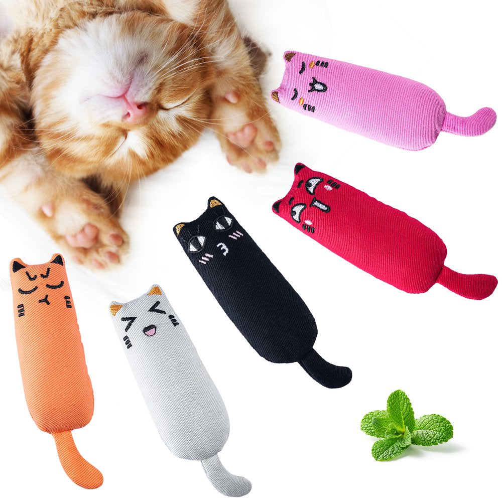 Legendog 5Pcs Cat Chew Toy Bite Resistant Catnip Toys for Cats,Catnip Filled Cartoon Mice Cat Teething Chew Toy Animals & Pet Supplies > Pet Supplies > Cat Supplies > Cat Toys Legendog Multicolor