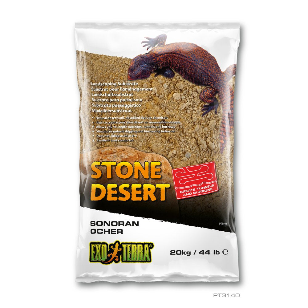 Exo Terra Stone Desert Landscaping Substrate (Sonoran Ocher - 44 Lbs) Animals & Pet Supplies > Pet Supplies > Fish Supplies > Aquarium Gravel & Substrates Hagen