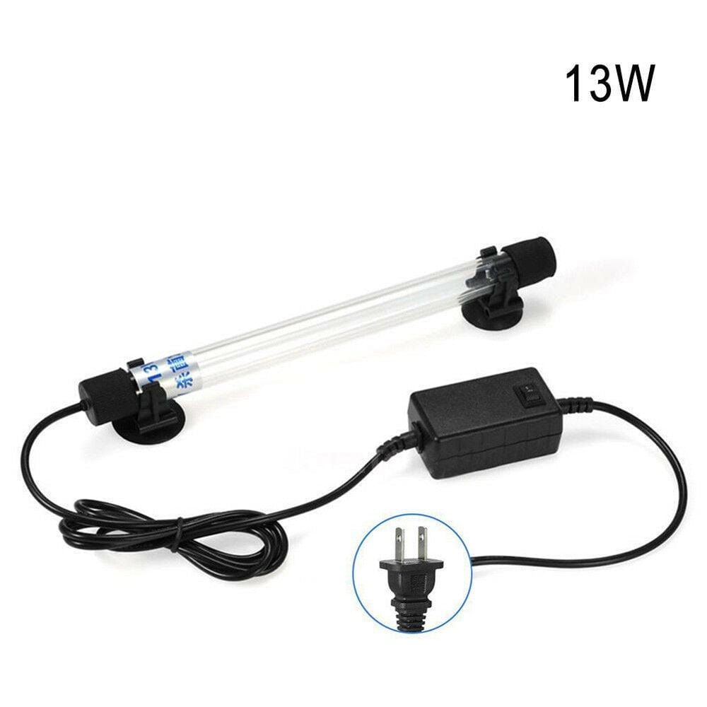 9W Aquarium Submersible UV Light Sterilizer Pond Fish Tank Germicidal Clean Lamp Animals & Pet Supplies > Pet Supplies > Fish Supplies > Aquarium Lighting Costyle 13W