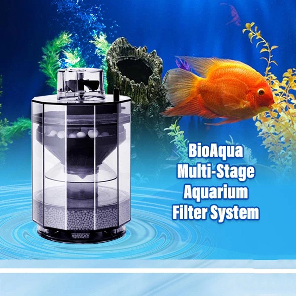 Multi-Stage Aquarium Filter System Cleaning Fish Tank Household