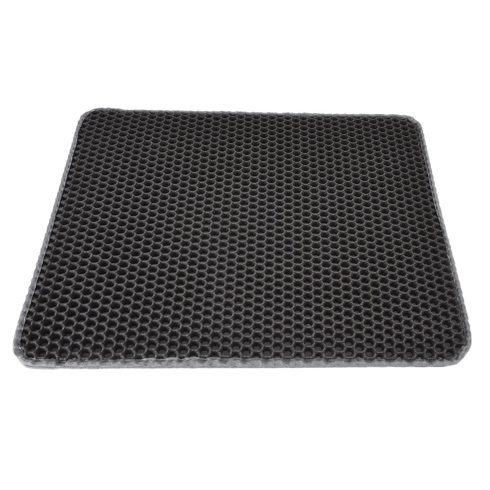 Fugacal Cat Litter Box Mat,Cat Litter Trapping Mat,Cat Litter Mat EVA anti Slip Double Layer Scatter Control Cat Litter Trapping Pad for Cat Litter Box Animals & Pet Supplies > Pet Supplies > Cat Supplies > Cat Litter Box Mats Fugacal Gray