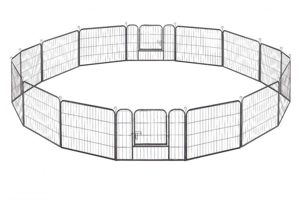 AFANQI One Door Dary Gray Dog Playpen, 31 X 24 Dog Fence