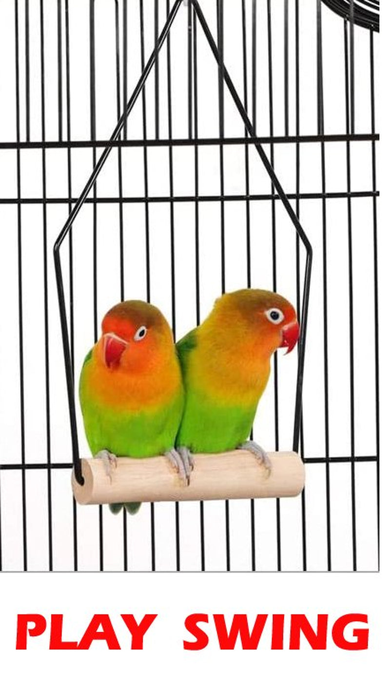 Large Pagoda House Style Bird Flight Rolling Stand Cage with Breeding Nest Doors for Aviaries Budgies Canaries Parakeets Cockatiels Lovebirds Finches Animals & Pet Supplies > Pet Supplies > Bird Supplies > Bird Cages & Stands Mcage