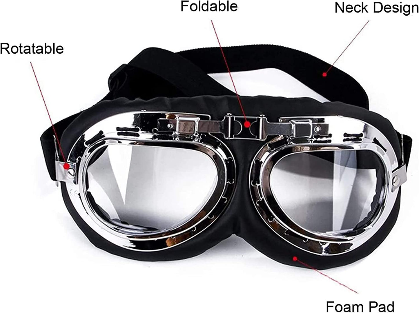 2PC Small Dog Motorcycle Goggles, Clear, Colorful Dog UV Goggles, Pet Sunglasses Dog Aviator Goggles Animals & Pet Supplies > Pet Supplies > Dog Supplies > Dog Apparel GabeFish