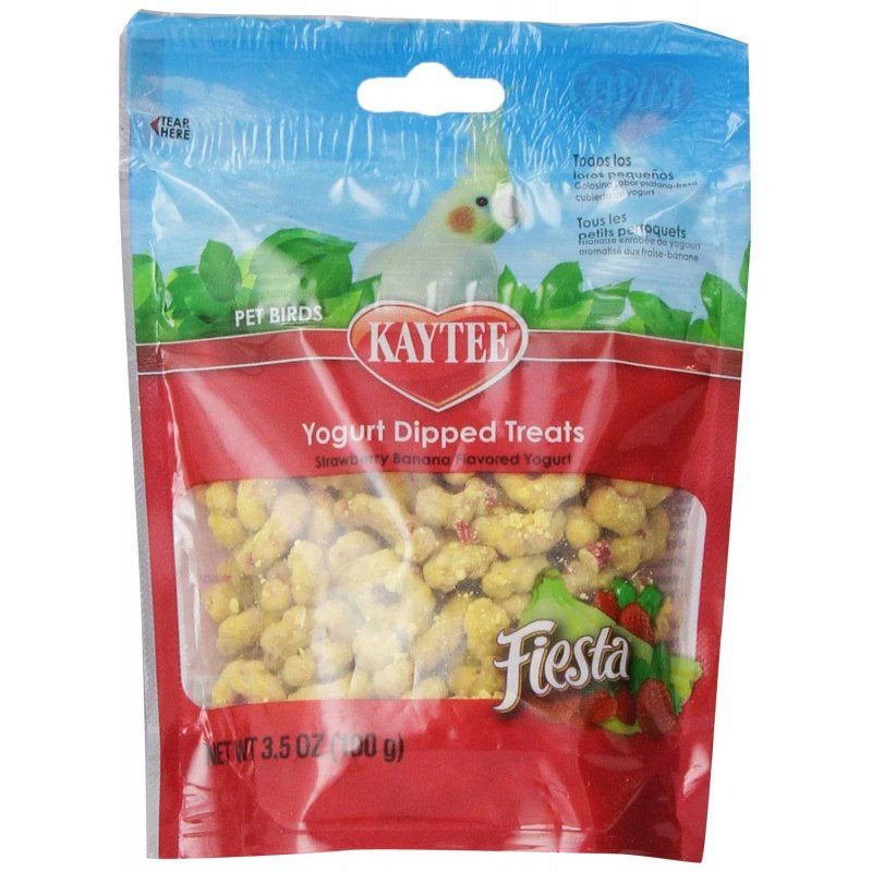Kaytee Fiesta Yogurt Dipped Treats - Strawberry/Banana 3.5 Oz Pack of 3 Animals & Pet Supplies > Pet Supplies > Bird Supplies > Bird Treats Kaytee