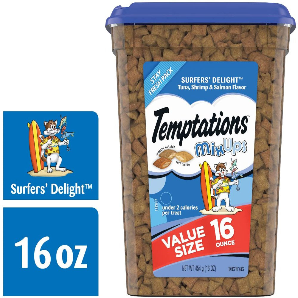 TEMPTATIONS Classic Crunchy and Soft Cat Treats, 16 Oz., Pouches and Tubs. Creamy Dairy Flavor Animals & Pet Supplies > Pet Supplies > Cat Supplies > Cat Treats Mars Petcare