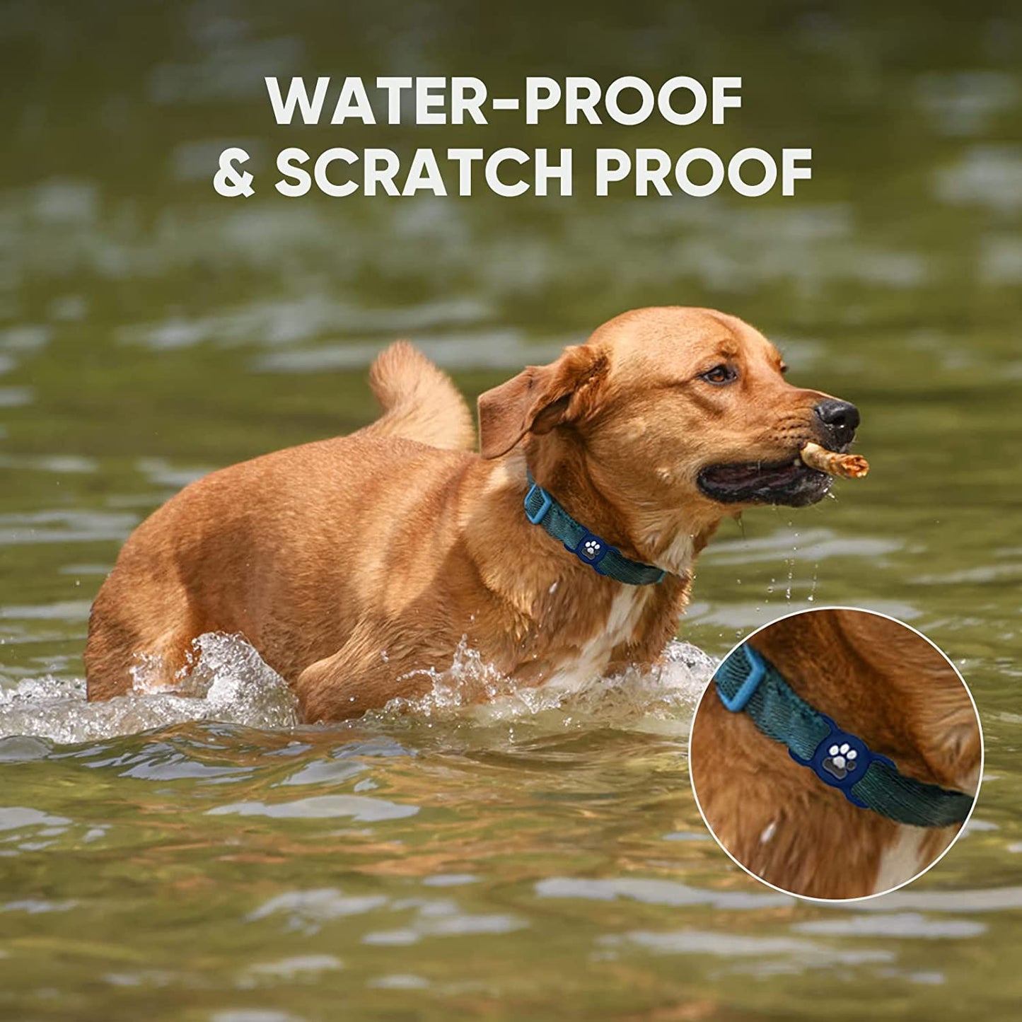 Airtag Dog Collar Holder, Fineiva anti Chew Protective Air Tag Case for 0.8-1.2 Inch Pet Collar, Silicone GPS Dog Tracker Compatible for Dog Cat Loop, Apple Iphone, Backpacks, Luggage, Child Electronics > GPS Accessories > GPS Cases Fineiva