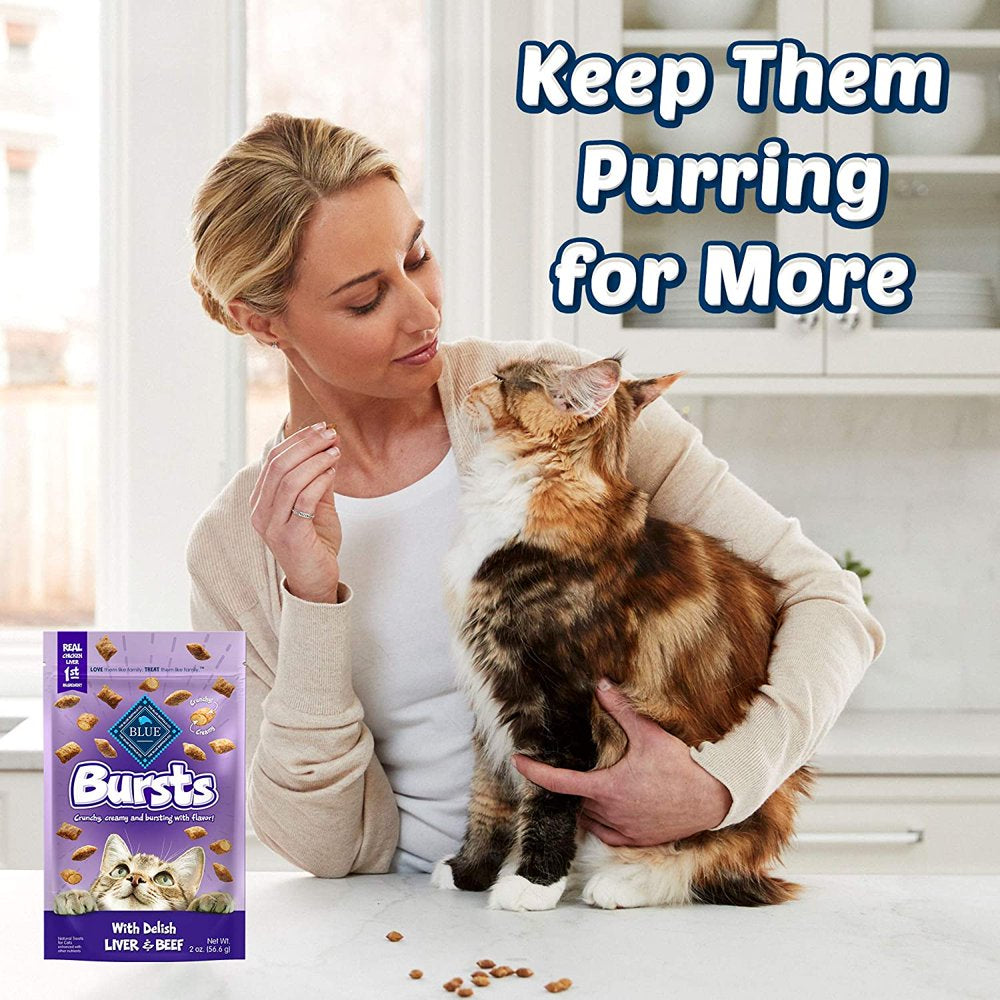 Bursts Crunchy Cat Treats, Chicken Liver and Beef 12-Oz Tub Animals & Pet Supplies > Pet Supplies > Cat Supplies > Cat Treats Home Décor