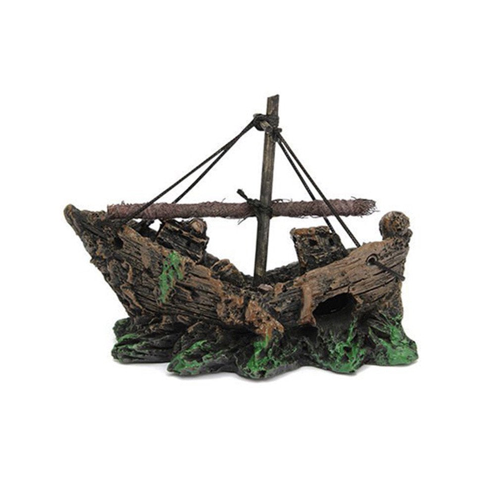 Aquarium Nets Ship Boat View Aquarium Rockery Hiding Cave Tree Fish Tank Ornament Decoration Animals & Pet Supplies > Pet Supplies > Fish Supplies > Aquarium Fish Nets Firzero