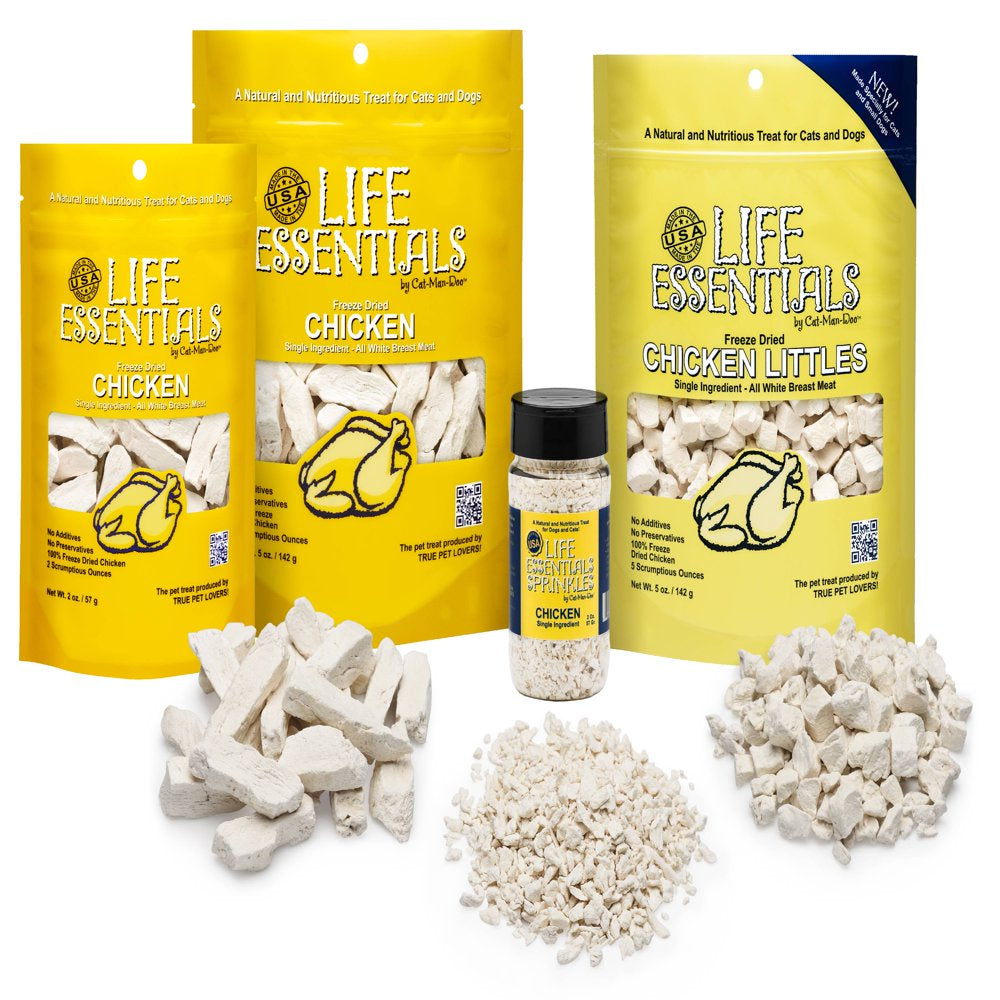 Life Essentials Freeze Dried Chicken Littles Cat & Dog Treats, 5 Oz. Bag Animals & Pet Supplies > Pet Supplies > Cat Supplies > Cat Treats Cat-Man-Doo Inc. PL