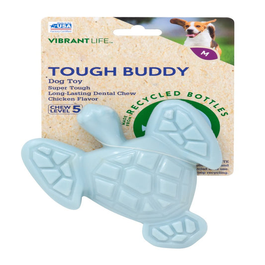 Vibrant Life Turtle Tough Buddy Recycled Chew Toy, Medium Animals & Pet Supplies > Pet Supplies > Dog Supplies > Dog Toys Vibrant Life   