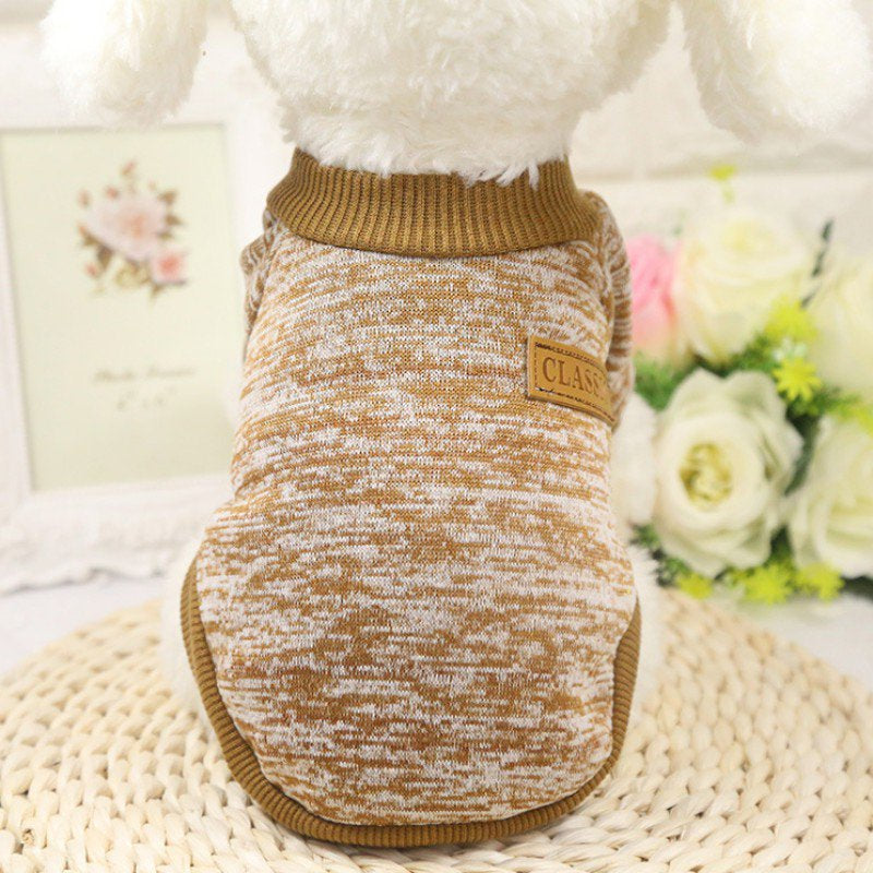 Pet Dog Warm Sweaters, Knitted Classic Pet Sweater Autumn Winter Warm Costume Pet Dog Cat Warm Coat Dog Classic Custome Knit Sweater Winter Clothes Apparel for Small Puppy,Coffee,Xs Animals & Pet Supplies > Pet Supplies > Dog Supplies > Dog Apparel LINKABC L Khaki