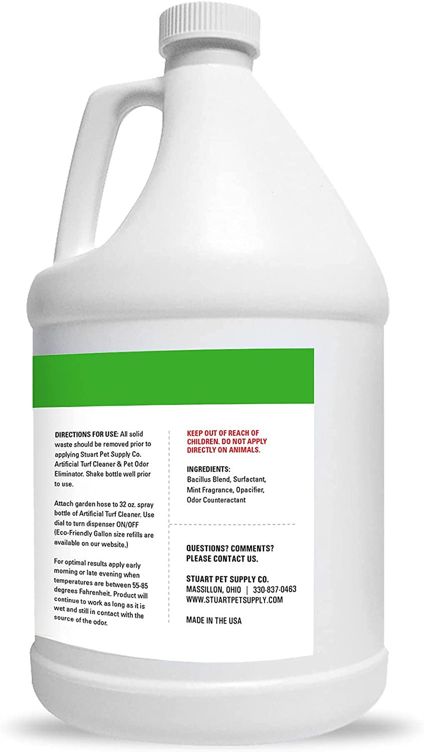 Stuart Pet Supply Artificial Turf Cleaner and Outdoor Pet Odor Eliminator Concentrate Is Ideal for Yards, Artificial Grass and Patios, Great Yard Odor Eliminator for Dogs Doggie Doo Dissolver Gallon Animals & Pet Supplies > Pet Supplies > Dog Supplies > Dog Kennels & Runs Stuart Pet Supply Co.