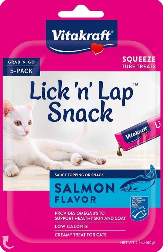 Vitakraft Vitakraft Lick N Lap Snack Salmon Cat Treat 5 Count Pack of 2 Animals & Pet Supplies > Pet Supplies > Cat Supplies > Cat Treats Vitakraft   