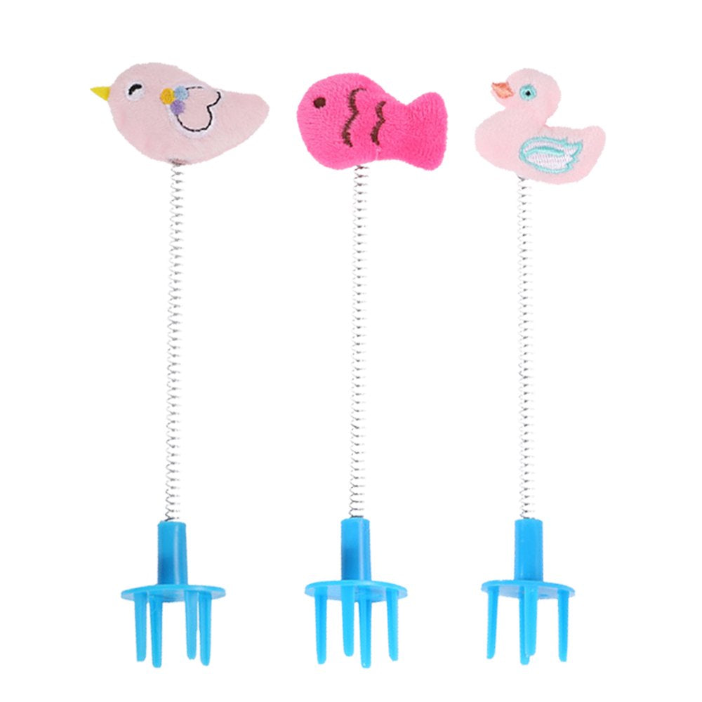 Feelers Cat Teaser Wand, Wire Spring Cat Toy Fixed on Scratching Board Interactive Cat Tease Toys, 3 Packs Animals & Pet Supplies > Pet Supplies > Cat Supplies > Cat Toys Feelers D