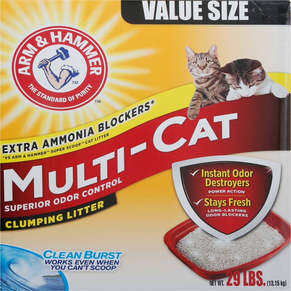 Arm & Hammer 718033 29 Lbs Multi-Cat Clumping Litter Animals & Pet Supplies > Pet Supplies > Cat Supplies > Cat Litter ARM & HAMMER