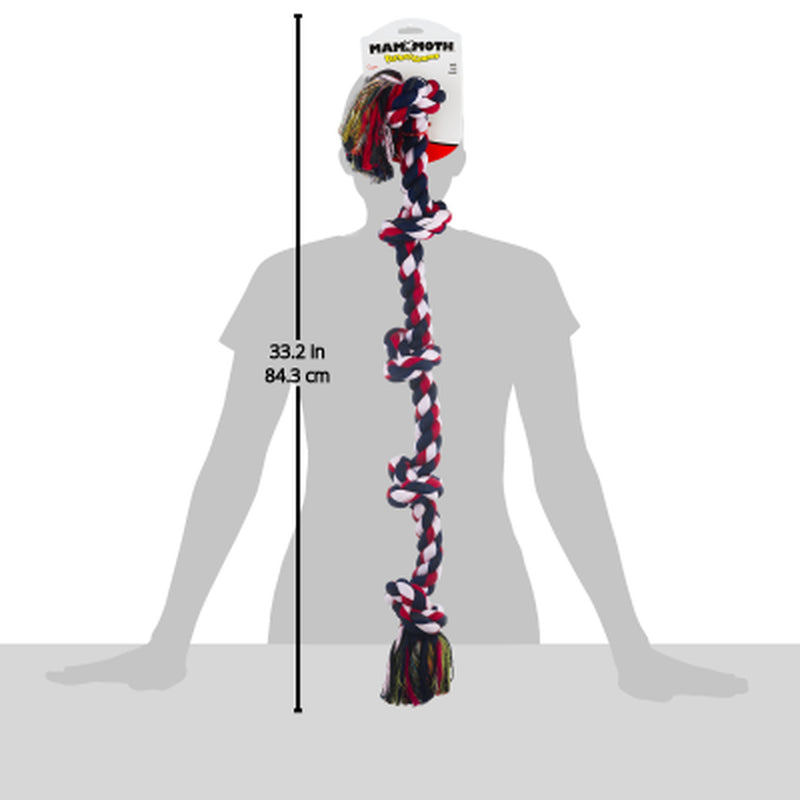 Mammoth Flossy Chews Poly Cotton 5 Knot Rope Tug Dog Toy Animals & Pet Supplies > Pet Supplies > Dog Supplies > Dog Toys Mammoth Pet Products