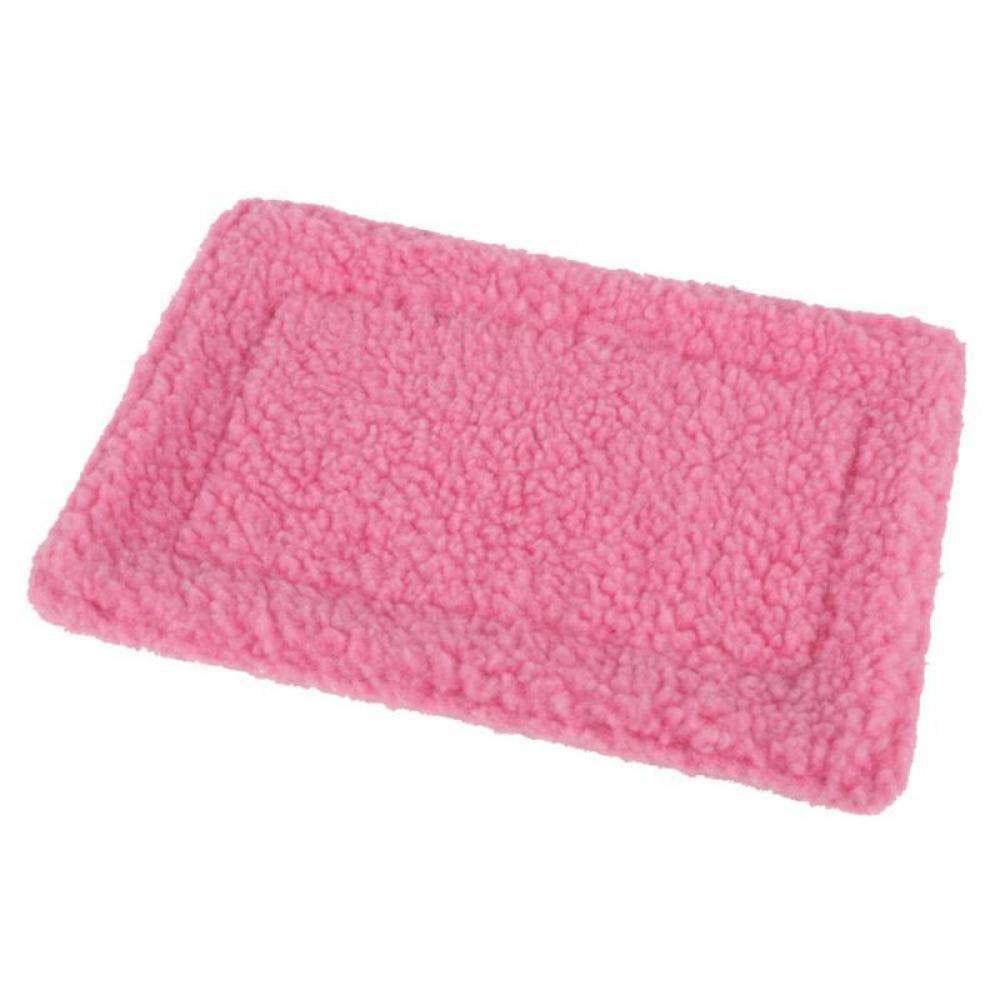 Small Animal Blanket Mat Hamster Rabbit Cat Kitten House Pad Quilt Double Sided Fleece Warm Nest Bedding Cover Pet Accessories Animals & Pet Supplies > Pet Supplies > Small Animal Supplies > Small Animal Bedding 755755500 Pink