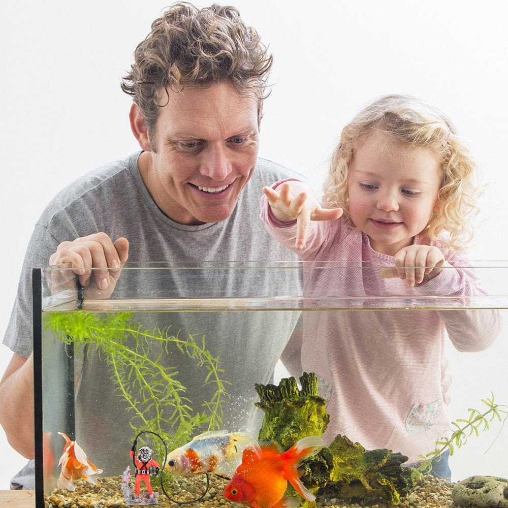 Floating Treasure Seeker Adornment Fish Tank Ornament Aquarium Treasure Chest Diver Decor Animals & Pet Supplies > Pet Supplies > Fish Supplies > Aquarium Decor FRCOLOR