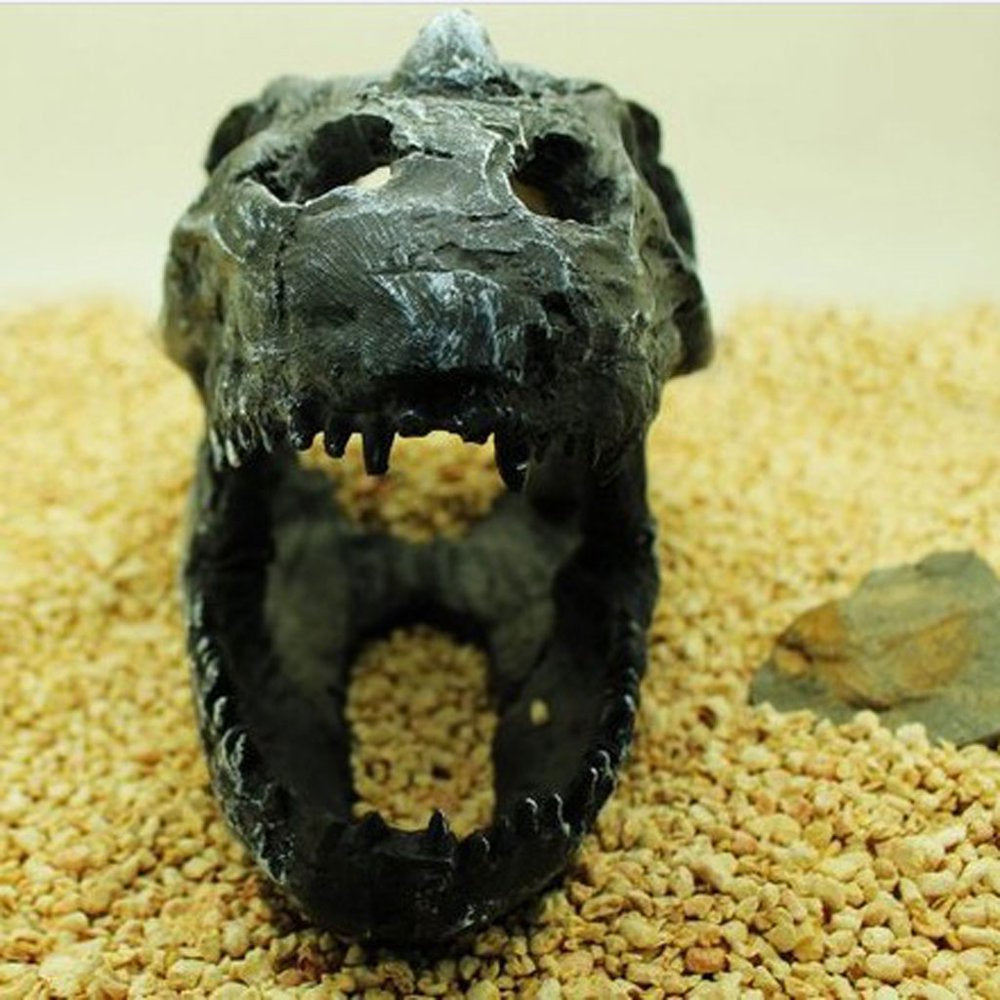 Skull Reptile Cave, Resin Hiding Habitat Aquarium Terrarium Decoration Ornament Turtles Amphibians Fish Animals & Pet Supplies > Pet Supplies > Reptile & Amphibian Supplies > Reptile & Amphibian Habitats Menolana