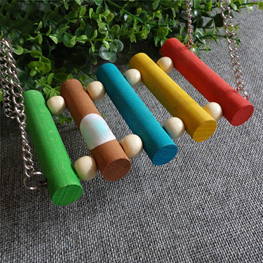 Papaba Pet Swing,Pet Bird Parrot Parakeet Budgie Cockatiel Cage Hammock Swing Toys Hanging Toy Animals & Pet Supplies > Pet Supplies > Bird Supplies > Bird Toys Papaba One Size Wood Color Beads