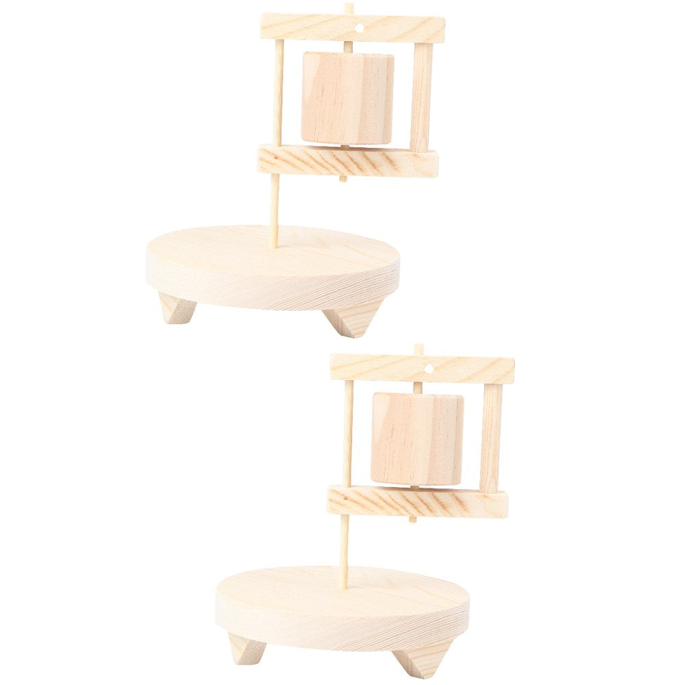 Frcolor Bird Parrot Toys Stand Wood Perch Interactive Toy Chewing Ladder Playground Educational Playstand Swing Parrots Stands Animals & Pet Supplies > Pet Supplies > Bird Supplies > Bird Ladders & Perches FRCOLOR