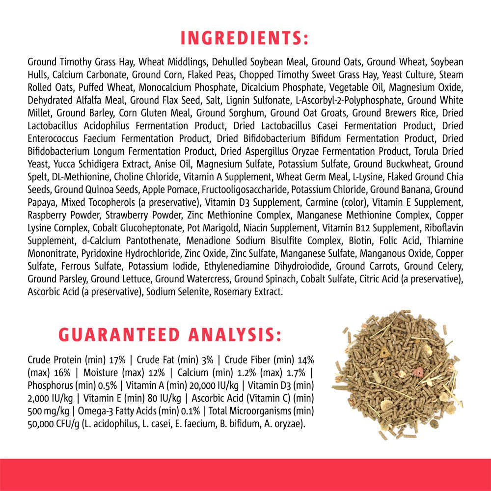 Vitakraft Vita Smart Chinchilla Food - Vitamin-Fortified Complete Nutrition - Natural Forage Blend - Timothy Hay Pellets for Chinchillas Animals & Pet Supplies > Pet Supplies > Small Animal Supplies > Small Animal Food Vitakraft Sunseed