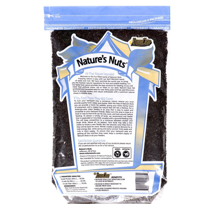 Nature'S Nuts Premium Assorted Species Nyjer Seed Wild Bird Food 15 Lb Animals & Pet Supplies > Pet Supplies > Bird Supplies > Bird Food Chuckanut Products Inc