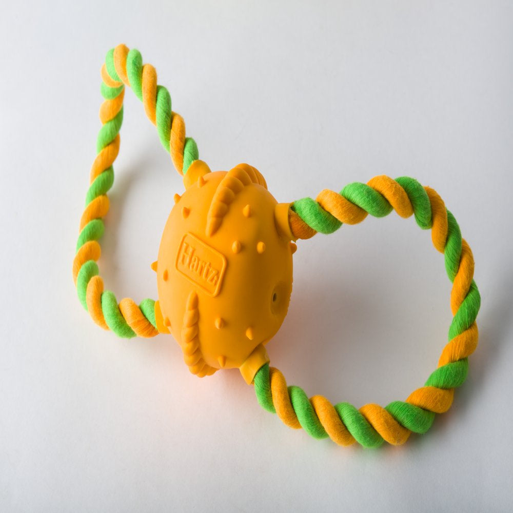Hartz Dura Play Tug Fun Double Ring Bacon Scented Dog Toy Animals & Pet Supplies > Pet Supplies > Dog Supplies > Dog Toys Hartz