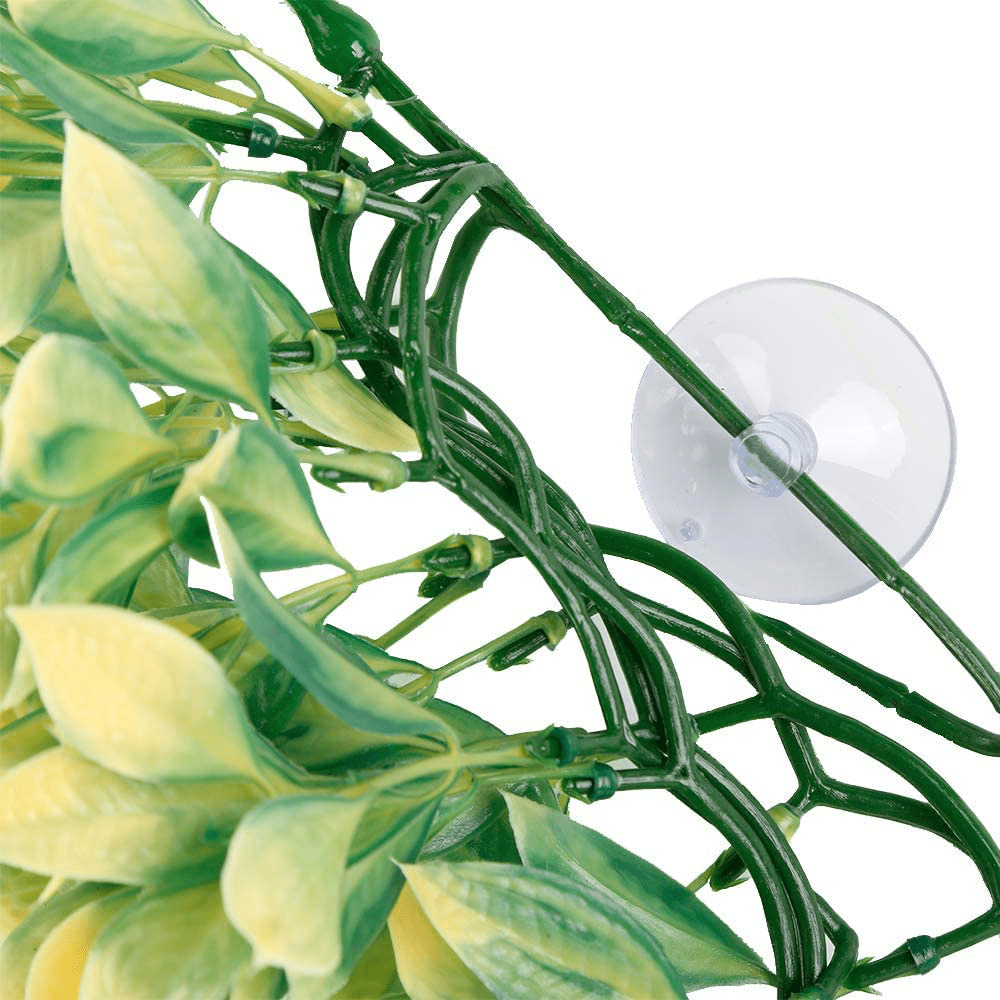 Abizoo Reptile Leaves,2 Pack Hanging Non-Toxic Climbing Terrarium Plant with Suction Cup for Bearded Dragons Lizards Geckos Snake Pets Hermit Crab and Tank Habitat Decoration Animals & Pet Supplies > Pet Supplies > Reptile & Amphibian Supplies > Reptile & Amphibian Habitat Accessories Abizoo