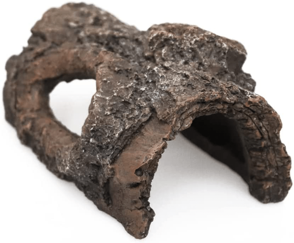Abustle Pig Reptile Habitat Decor Cavern Bark Bends,Aquarium Cave Hollow Tree Trunk,5.1Inch Resin Hideouts Animals & Pet Supplies > Pet Supplies > Reptile & Amphibian Supplies > Reptile & Amphibian Habitats Abustle pig