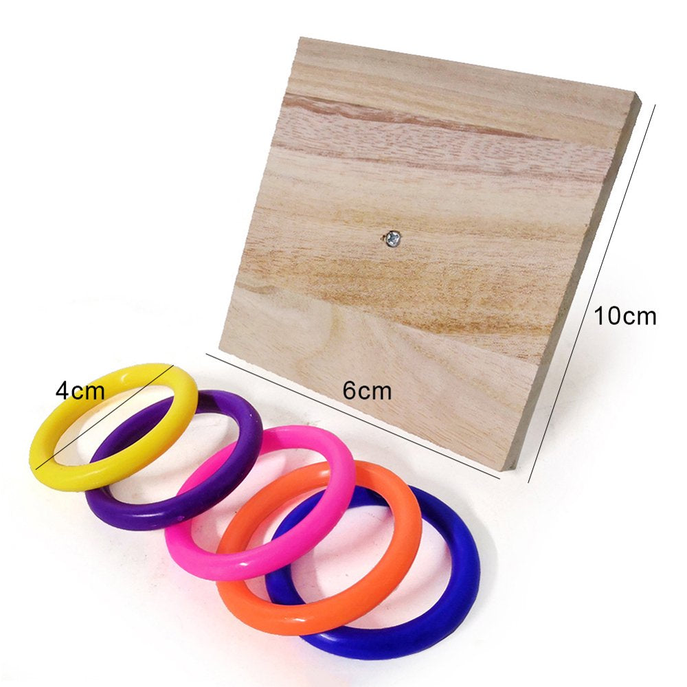 Meidiya 3Pcs/5Pcs Rings Bird Puzzle Toys,Bird Trick Tabletop Toys,Training Stacking Color Ring Toys Sets,Parrot Chew Foraing Toys,Education Play Gym Playground Activity Cage Foot Toys Animals & Pet Supplies > Pet Supplies > Bird Supplies > Bird Gyms & Playstands Meidiya