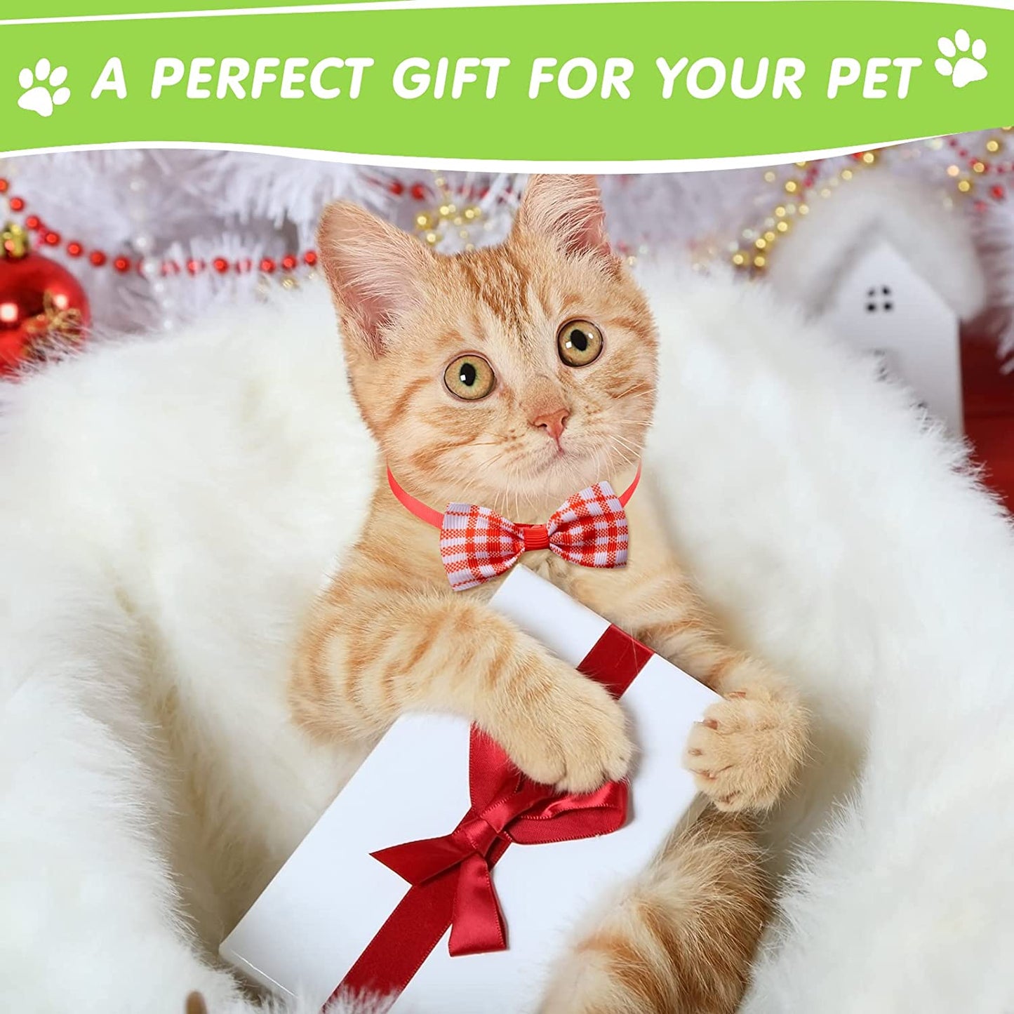 100 Pieces Dog Bow Tie Collar Set Includes 50 Neckties and 50 Bow Ties Adjustable Cat Dog Bowties Neckties for Small Medium Dogs Puppy Cat Hawaii Summer Winter Style Grooming Accessories Animals & Pet Supplies > Pet Supplies > Dog Supplies > Dog Apparel Reginary