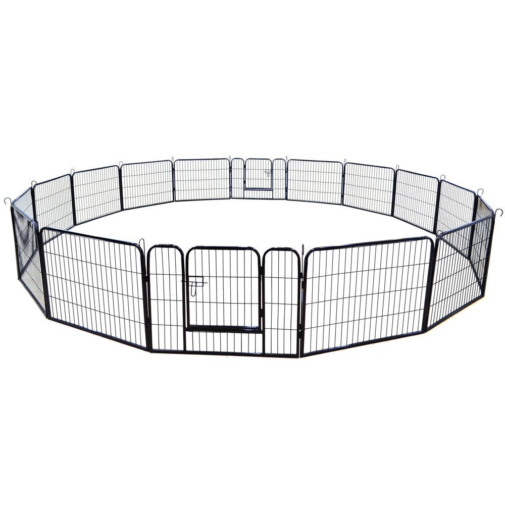 Aukfa Metal Dog and Pet Exercise Playpen,Cheap Best Large Indoor,Outdoor Play Yard Pet Enclosure Outdoor for Small Dogsmetal Puppy Dog Run Fence / Iron Pet Dog Playpen,Black Animals & Pet Supplies > Pet Supplies > Dog Supplies > Dog Kennels & Runs Aukfa 16 panels
